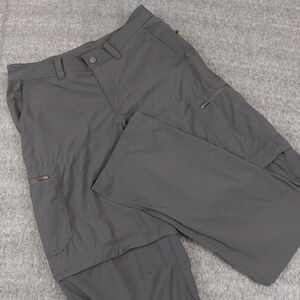 L.L. Bean Mens Pants 31X34 (Fit32x34) Convertible Cargo Gray Traveler 506423